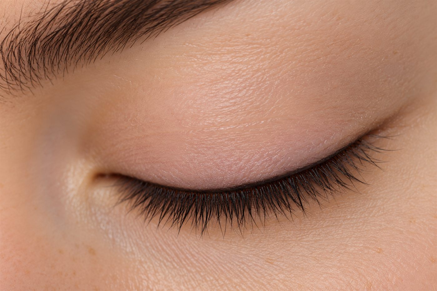 Nahaufnahme eines dezent pigmentierten Wimpernkranzes
